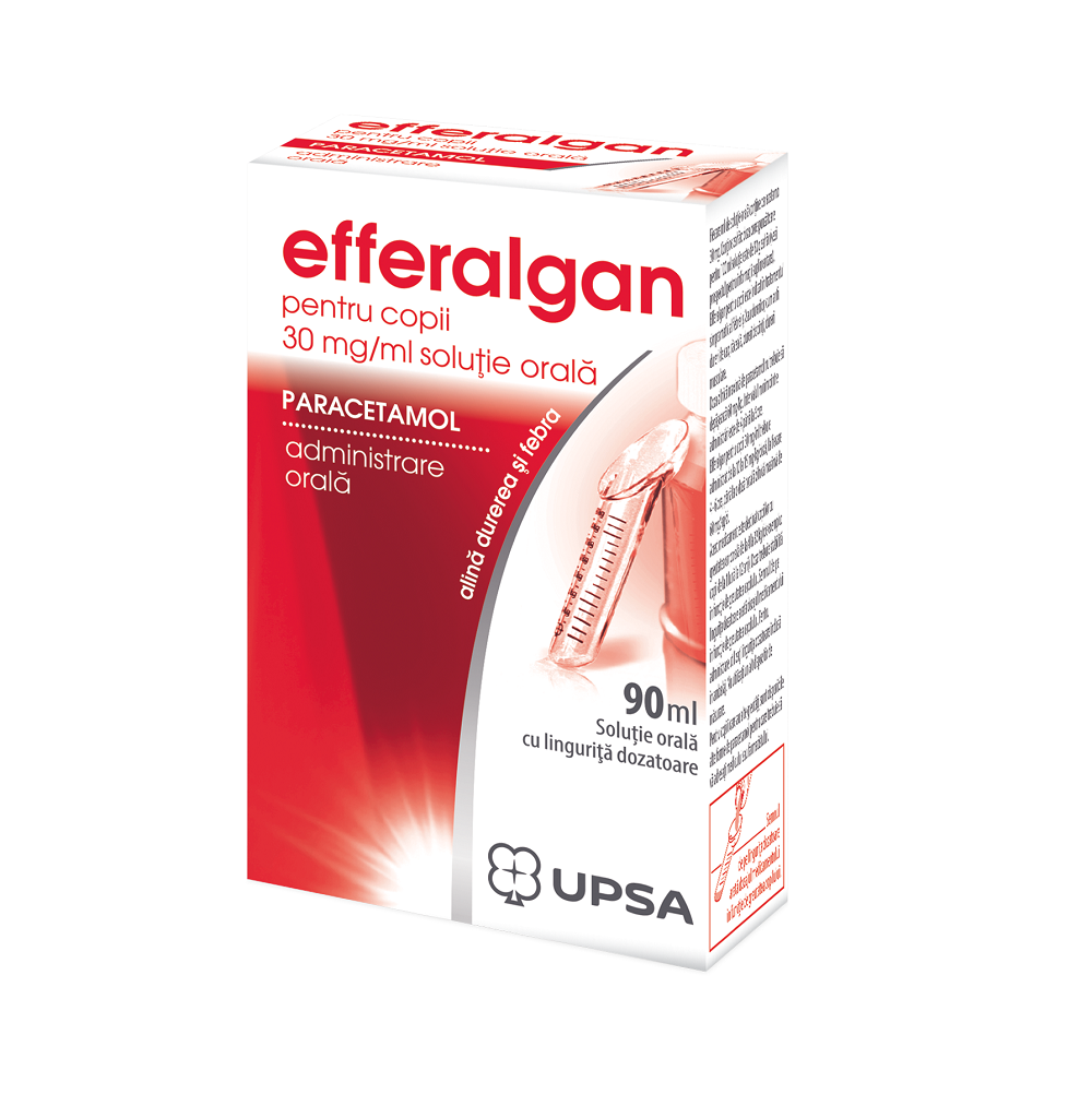 Raceala si gripa - Efferalgan pentru copii 30 mg/ml soluţie orală, 90ml, sinapis.ro