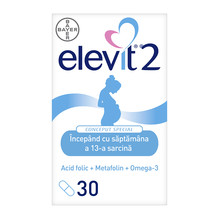 Prenatal - Elevit 2, 30 capsule moi, sinapis.ro