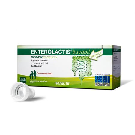 Probiotice si Prebiotice - Enterolactis buvabil, 12 flacoane, Sofar, sinapis.ro