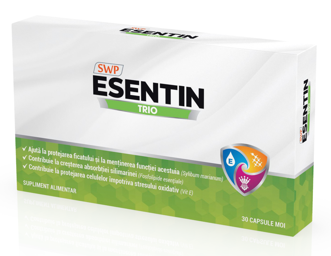 Protectoare hepatice - Esentin trio, 30 capsule, Sun Wave Pharma, sinapis.ro