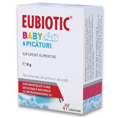 Probiotice si Prebiotice - Eubiotic Baby, picături, 8g, Labormed, sinapis.ro