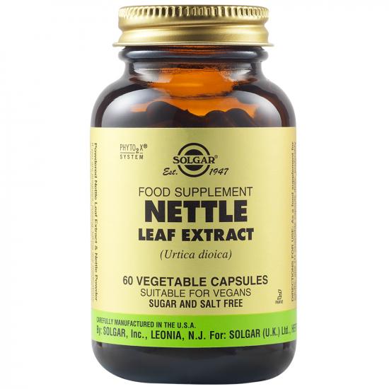 DETOXIFIERE - Extract din frunze de urzică Nettle, 60 capsule, Solgar, sinapis.ro