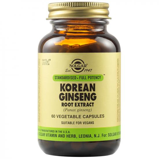 TONICE GENERALE - Extract din rădăcină de Ginseng Coreean, 60 capsule, Solgar, sinapis.ro