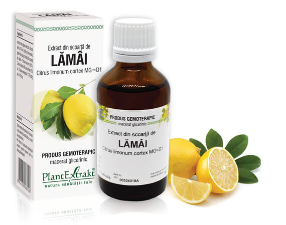 DE SLABIT - Extract scoarta de lamai (Citrus limonum cortex) 50ml, PlantExtrakt, sinapis.ro