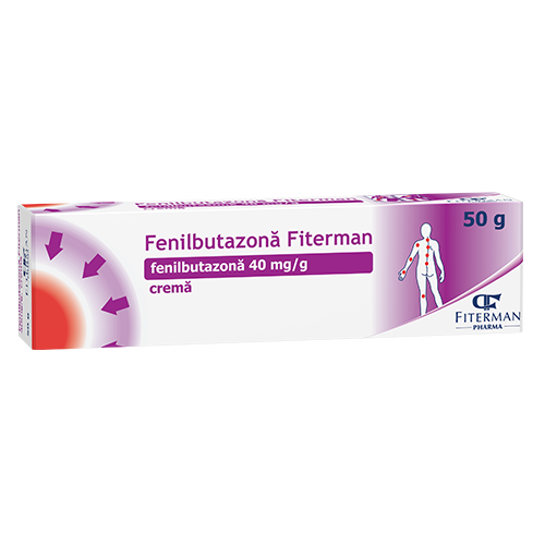 Dureri musculare - Fenilbutazonă 40 mg/g, cremă, 50 g, Fiterman, sinapis.ro