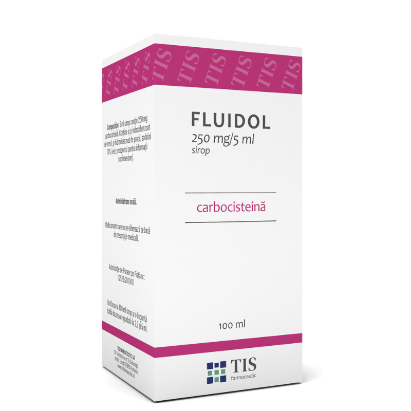 Raceala si gripa - Fluidol 250mg/5ml, soluție orală,  100 ml, Tis, sinapis.ro