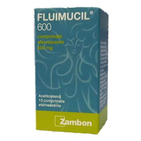 Raceala si gripa - Fluimucil 600mg, 10 comprimate efervescente, Zambon, sinapis.ro