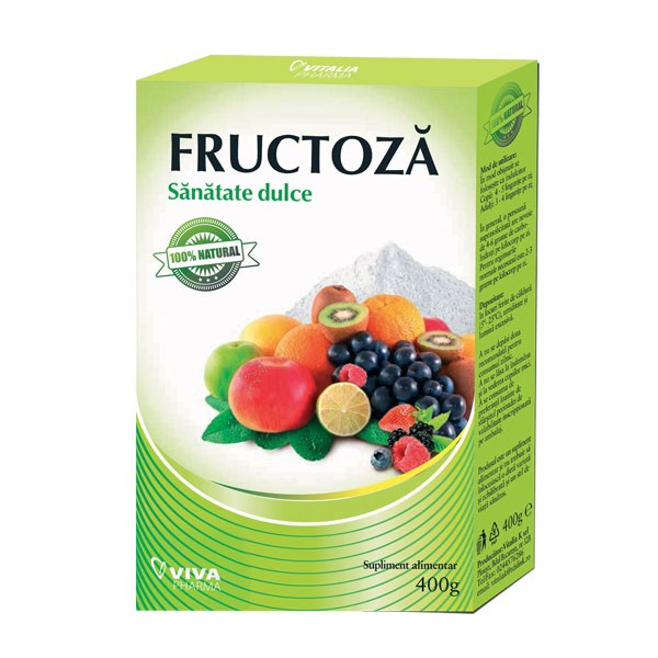ZAHAR SI INDULCITORI - Fructoză, 400 g, Viva Pharma, sinapis.ro