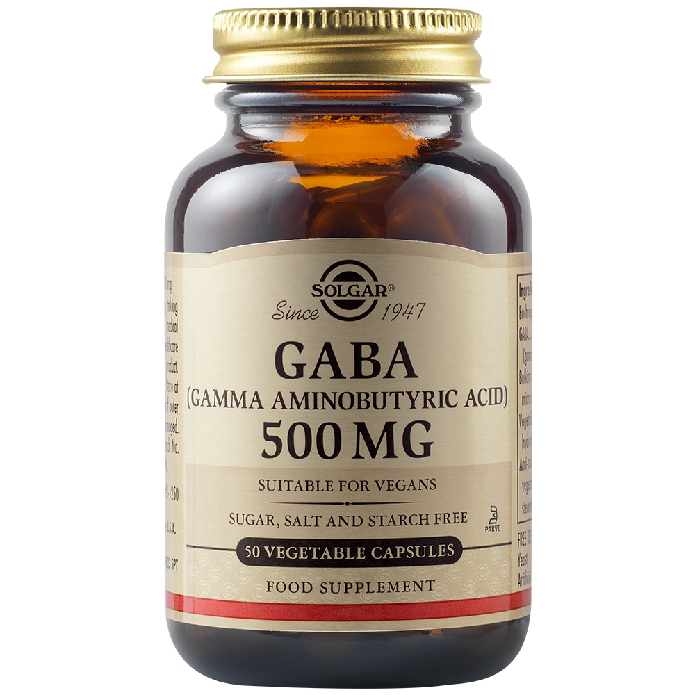 Antistres - Gaba 500 mg, 50 capsule, Solgar, sinapis.ro