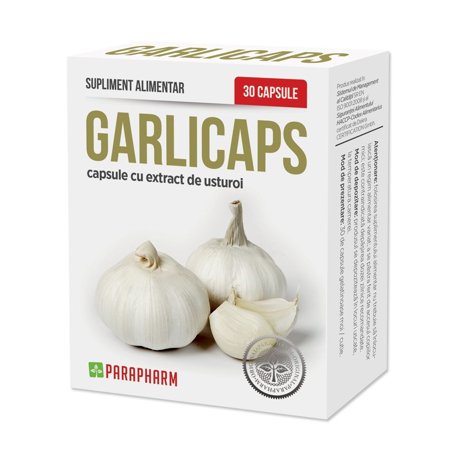 Anticolesterol - Garlicaps 30 capsule, sinapis.ro