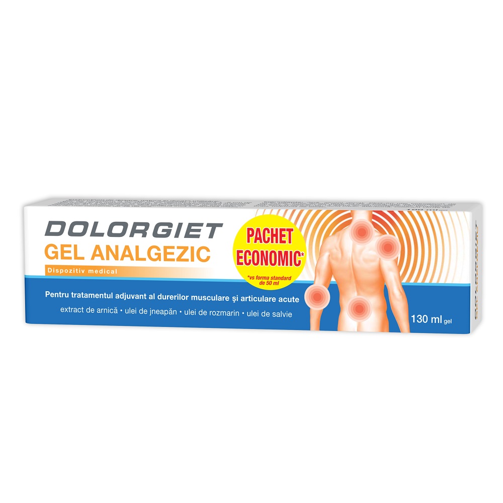 Dureri musculare - Gel analgezic Dolorgiet (pachet economic), 130 ml, Zdrovit, sinapis.ro