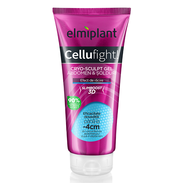 Geluri, creme si uleiuri dus - Gel pentru abdomen și șolduri Cellufight Cryo-sculpt, 200ml, Elmiplant, sinapis.ro