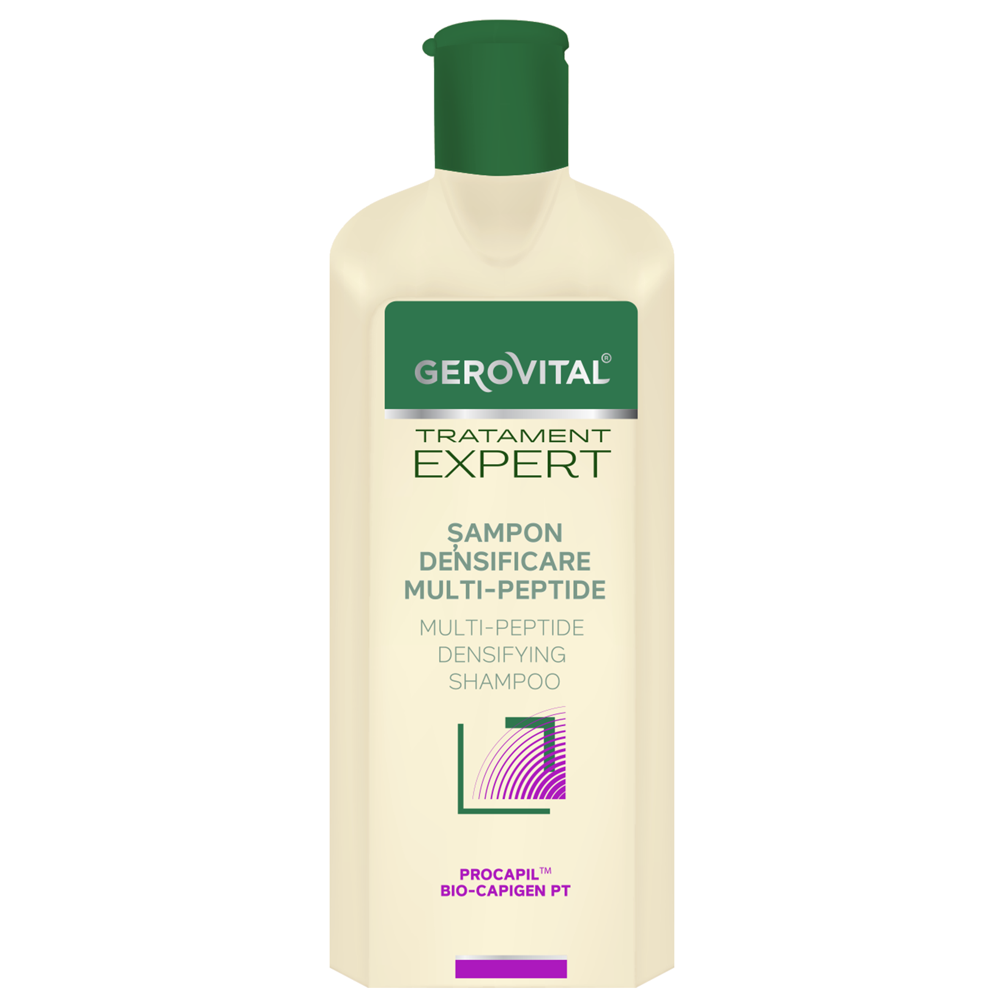 Caderea parului - Gerovital Tratament Expert, șampon densificare multi-peptide, 400ml, Farmec, sinapis.ro