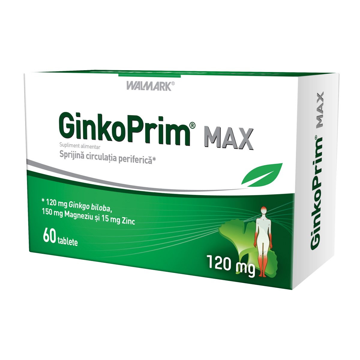 Geriatrice - GinkoPrim Max 120mg, 60 tablete, Walmark, sinapis.ro
