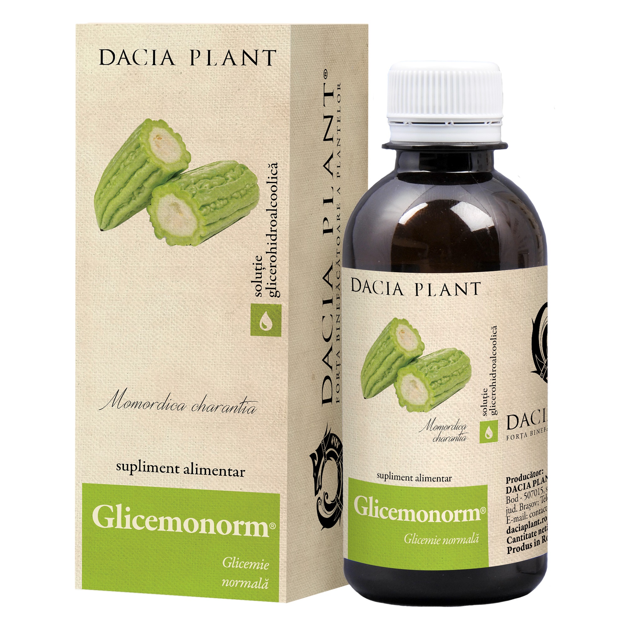Suplimente diabet - Glicemonorm, 200 ml, Dacia Plant, sinapis.ro