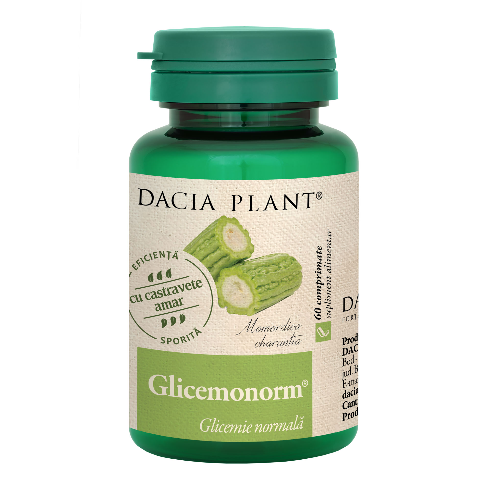 Suplimente diabet - Glicemonorm, 60 comprimate, Dacia Plant, sinapis.ro