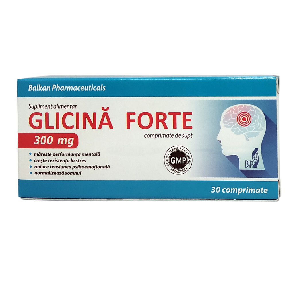 Antistres - Glicina forte 300mg, 30 comprimate, sinapis.ro