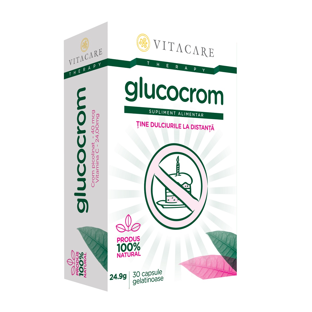 Adulti - Glucocrom, 30 capsule, Vitacare, sinapis.ro