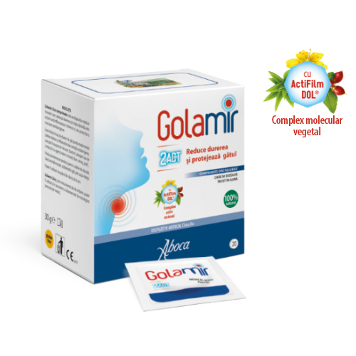 Dureri de gat - Golamir 2Act, 20 comprimate orosolubile, sinapis.ro