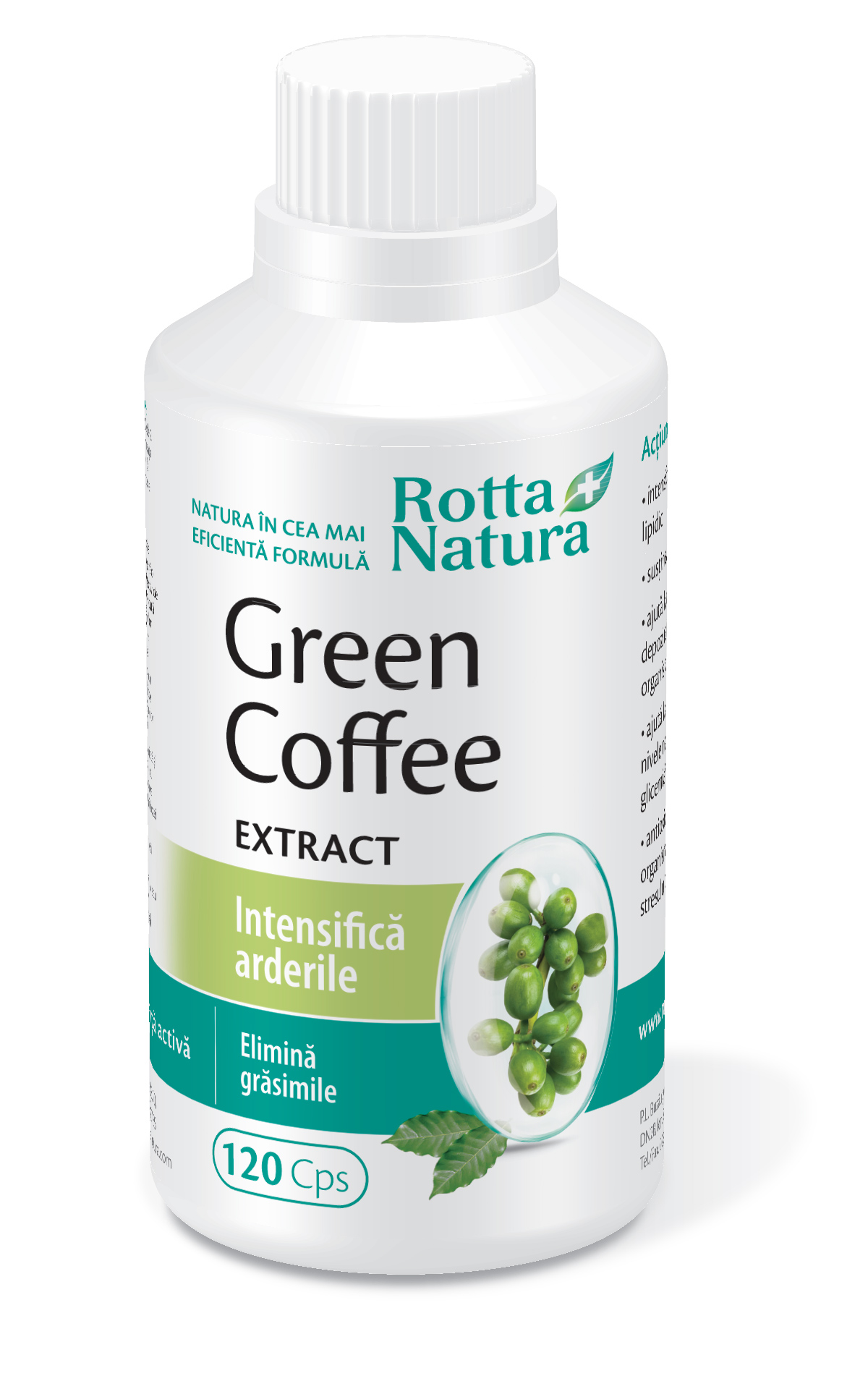 DE SLABIT - Green coffee extract, 120 capsule, Rotta Natura, sinapis.ro