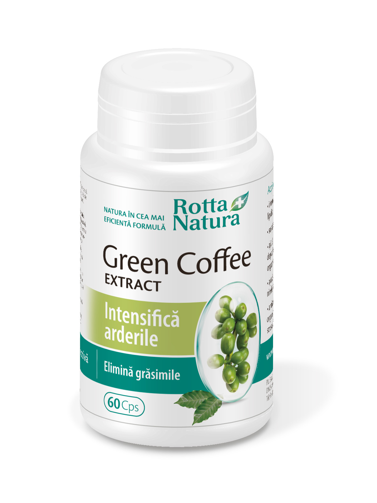 DE SLABIT - Green coffee extract,  60 capsule, Rotta Natura, sinapis.ro