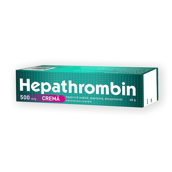 Varice - Hepathrombin 500 UI/g, cremă, 40g, Hemofarm, sinapis.ro