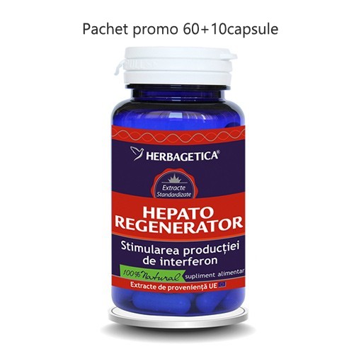 Protectoare hepatice - Hepato regenerator 60+10 capsule Promo, sinapis.ro