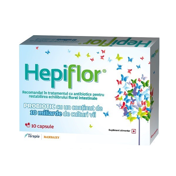 Probiotice si Prebiotice - Hepiflor 10 capsule, Terapia, sinapis.ro