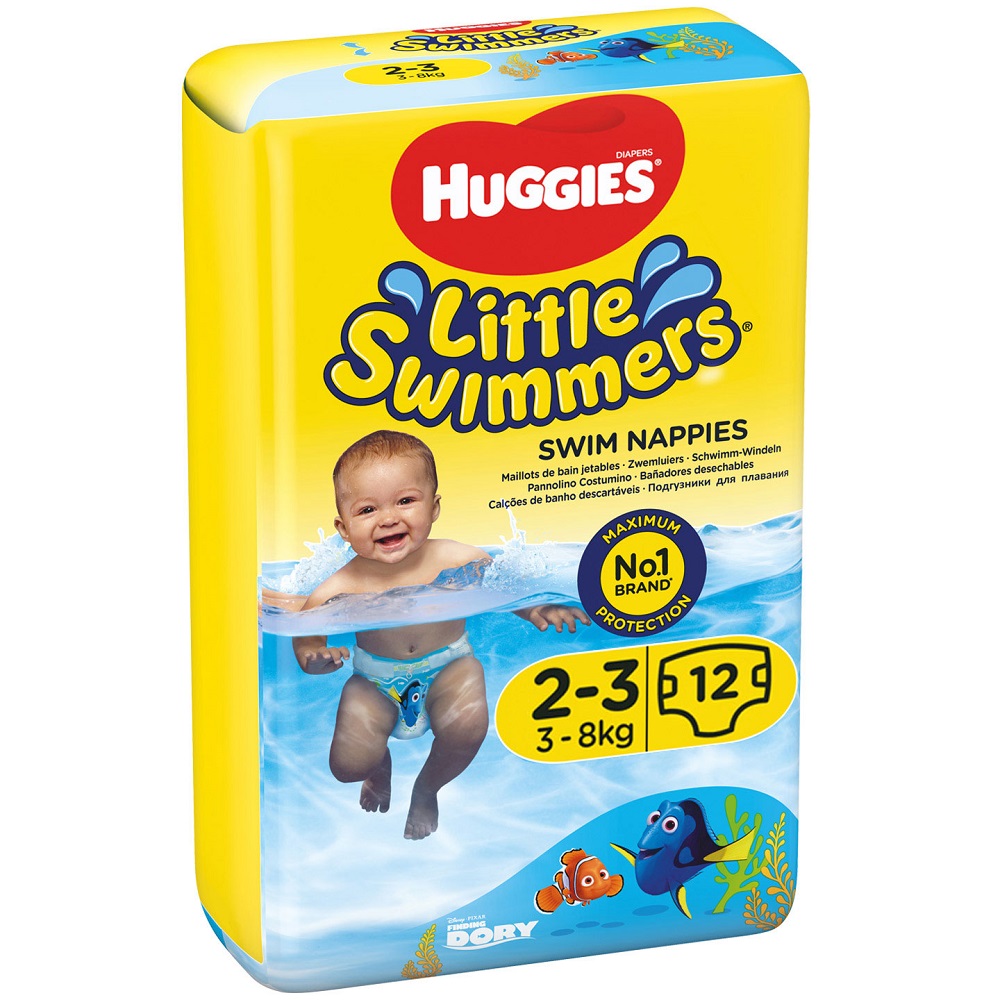 Scutece si ingrijirea zonei scutecului - Huggies Chiloței Little Swimmers Copii 2-3 (3-8 kg), sinapis.ro