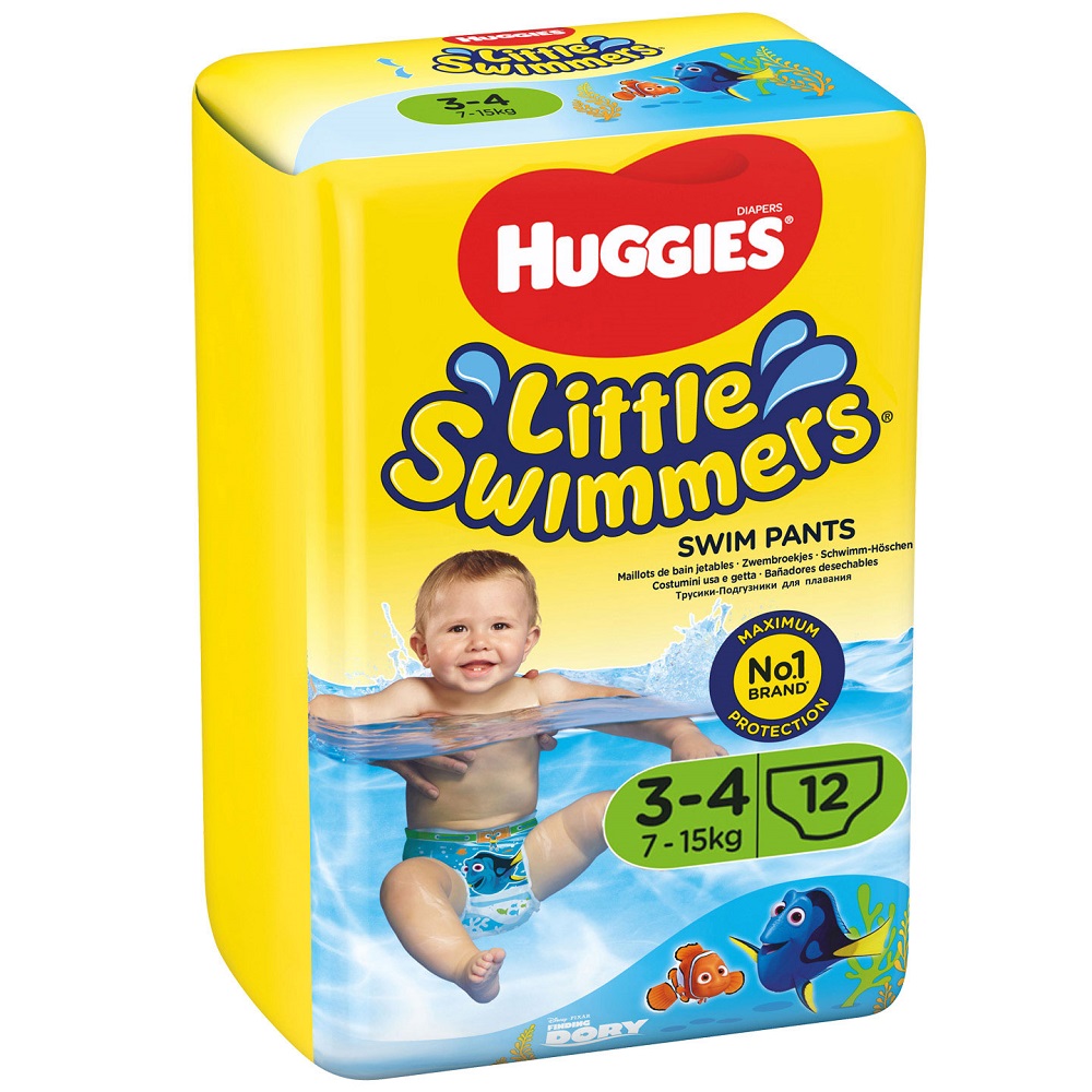 Scutece si ingrijirea zonei scutecului - Huggies Chiloței Little Swimmers Copii 3-4 (7-15 kg), sinapis.ro