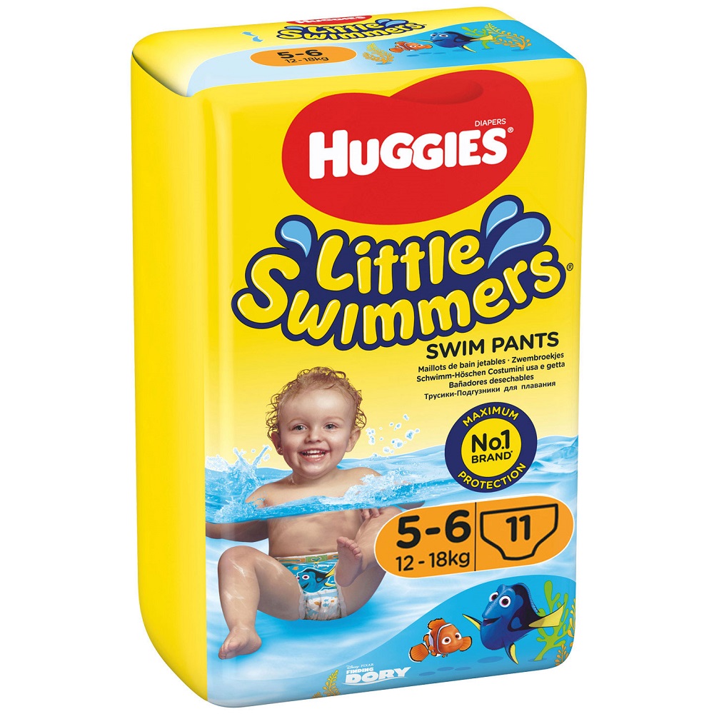 Scutece si ingrijirea zonei scutecului - Huggies Chiloței Little Swimmers Copii 5-6 (12-18 kg), sinapis.ro