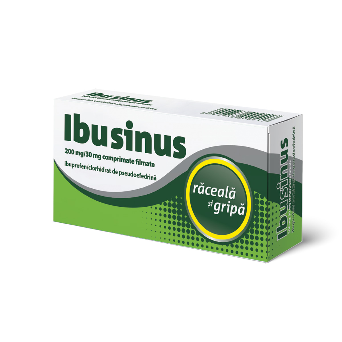 Raceala si gripa - Ibusinus, 200mg/30mg, 20 comprimate filmate. Răceală și gripă, antiinflamator, analgezic, antipiretic, Labormed, sinapis.ro