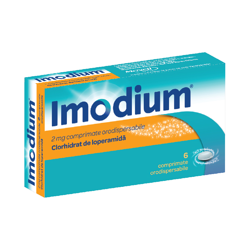 Antidiareice - Imodium, 2 mg, 6 comprimate orodispersabile, Johnson & Johnson, sinapis.ro