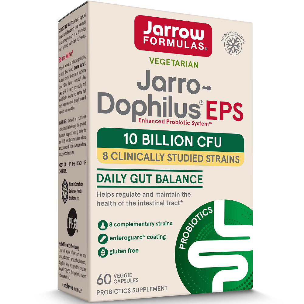 Probiotice si Prebiotice - Jarro-Dophilus EPS Jarrow Formulas, 60 capsule, Secom, sinapis.ro