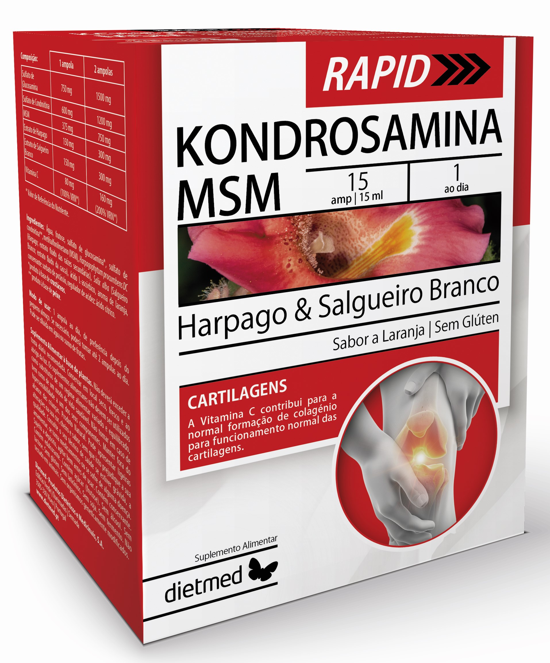 Articulatii si sistem osos - Kondrosamina Msm Rapid, 15ml x 15fiole, sinapis.ro