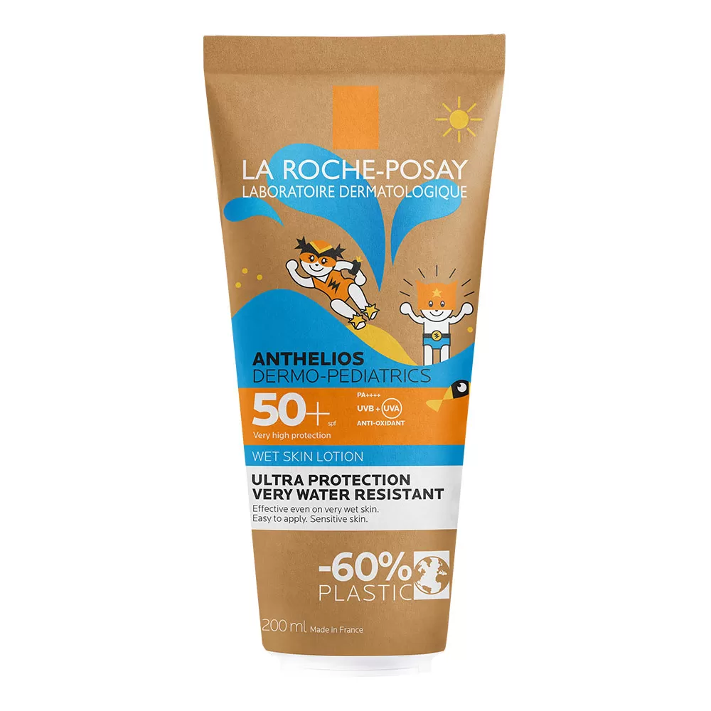 Produse cu SPF pentru copii - LA ROCHE-POSAY Anthelios dermo-pediatrics spf50+ eco tube lotiune wet skin 200ml, sinapis.ro
