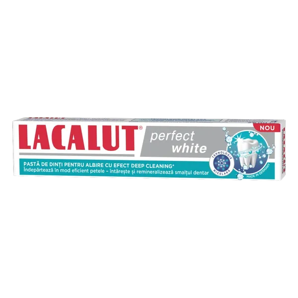 Pasta de dinti - Lacalut perfect white, pastă de dinți, 75ml, Zdrovit, sinapis.ro