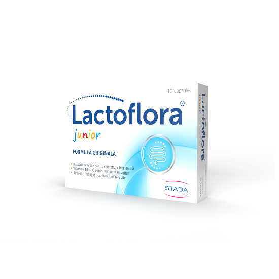 Probiotice si Prebiotice - Lactoflora Junior, 10 capsule, Stada, sinapis.ro