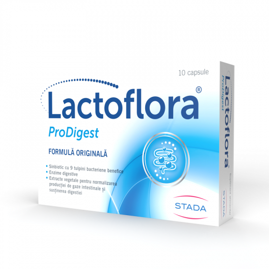 Probiotice si Prebiotice - Lactoflora Prodigest, 10 capsule, Stada, sinapis.ro