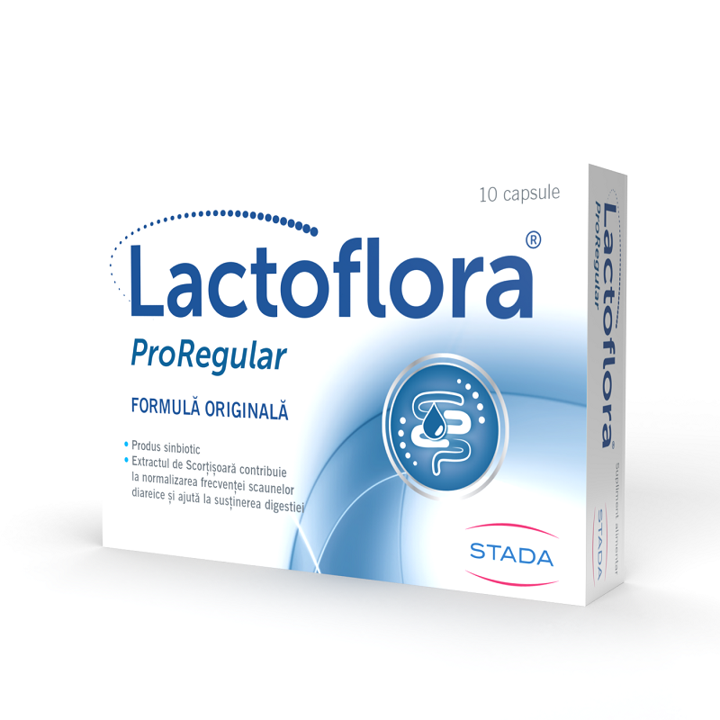 Probiotice si Prebiotice - Lactoflora Proregular, 10 capsule, Stada, sinapis.ro