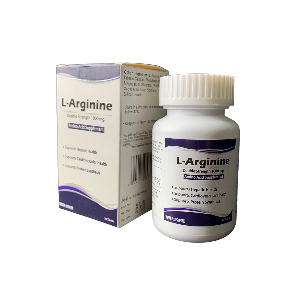 Protectoare hepatice - L-arginine 1000mg, 30 tablete, Esvida, sinapis.ro