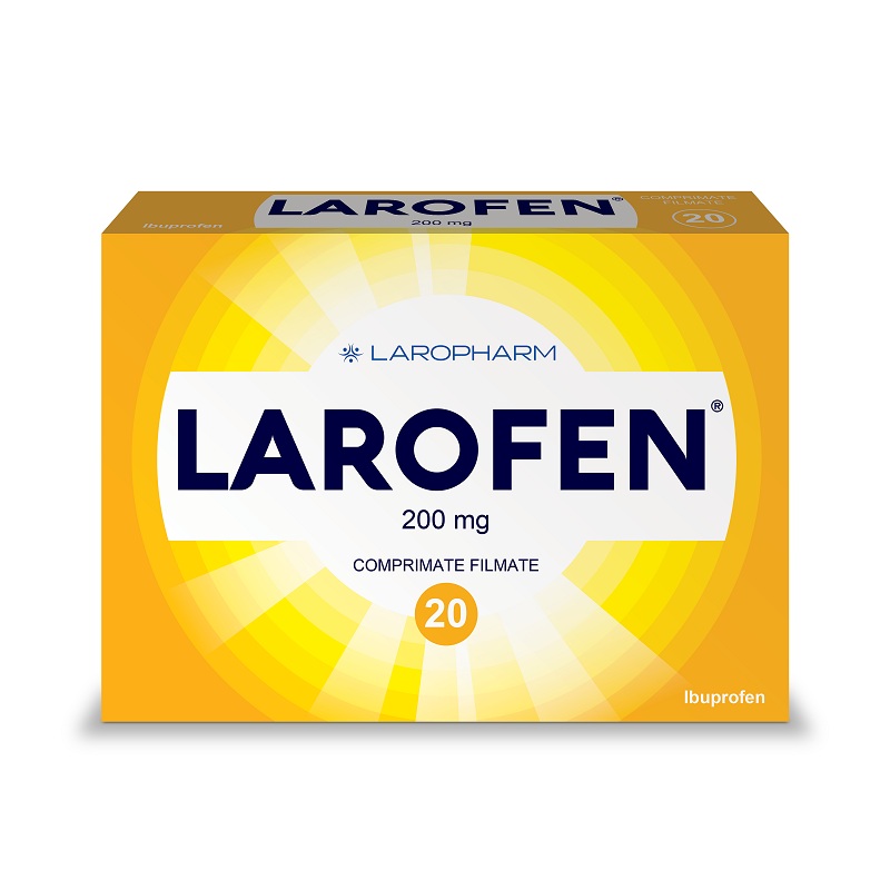 Raceala si gripa - Larofen, 200mg, 20 comprimate filmate, Laropharm, sinapis.ro