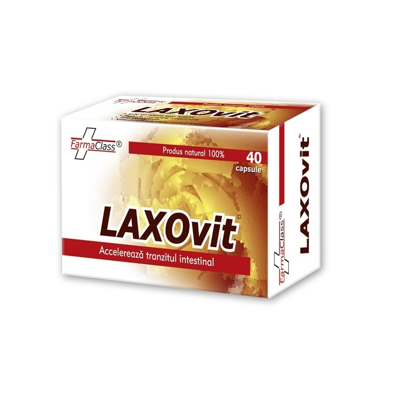 Constipatie - Laxovit 40 capsule, FarmaClass, sinapis.ro