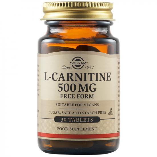 TONICE GENERALE - L-Carnitina 500 mg, 30 tablete, Solgar, sinapis.ro