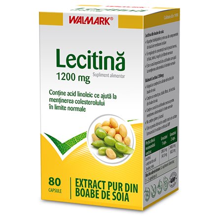 Pentru memorie - Lecitină 1200 mg, 80 capsule, Walmark, sinapis.ro