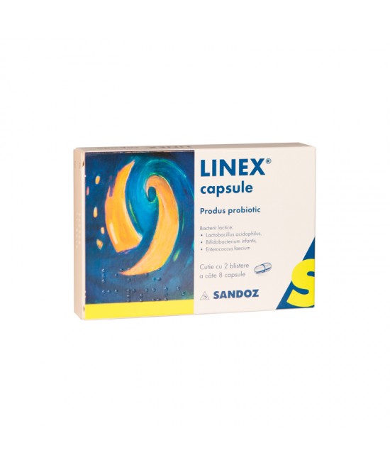 probiot si prebio - Linex, 1.2g, 16 capsule, Sandoz, sinapis.ro