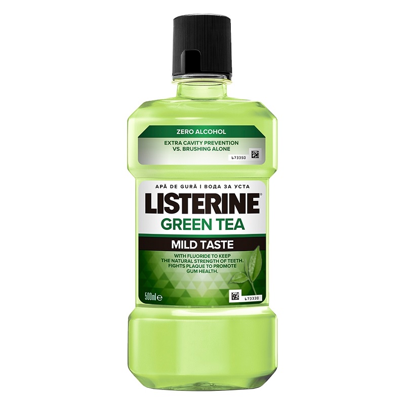 Apa de gura - Listerine apă de gură teeth&gum defence green tea 500ml, Listerine, sinapis.ro
