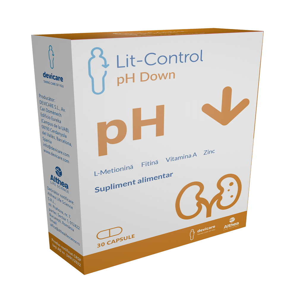 Dezinfectante urinare - Lit control PH down, 30 capsule, Althea, sinapis.ro