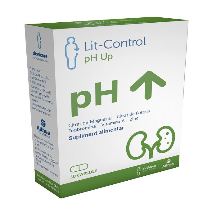 Dezinfectante urinare - Lit control PH up, 30 capsule, Althea, sinapis.ro