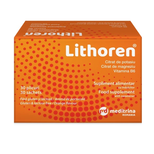 Dezinfectante urinare - Lithoren,  30 plicuri cu pulbere solubilă, sinapis.ro